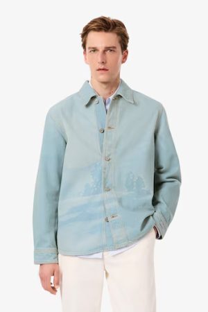 Overshirt de Ganga com Padrão