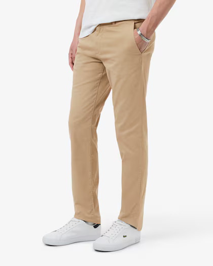 Calças Chino de Sarja Elástica Slim Fit