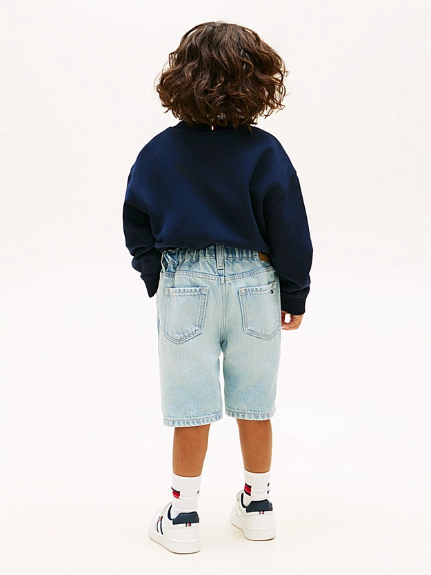Distressed Straight Leg Denim Shorts - Image 5