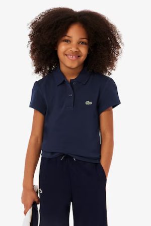 Polo Lacoste Piqué com Gola Recortada