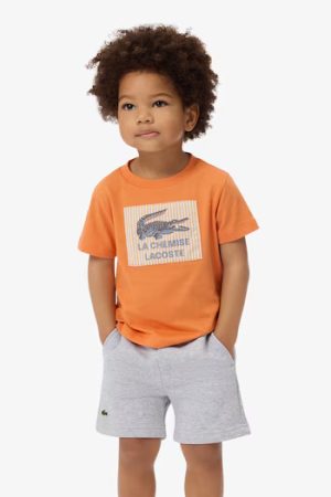 T-shirt de Algodão com Pormenor de Emblema