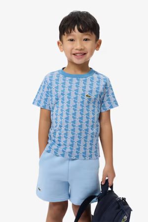 T-shirt Lacoste de Algodão com Monograma